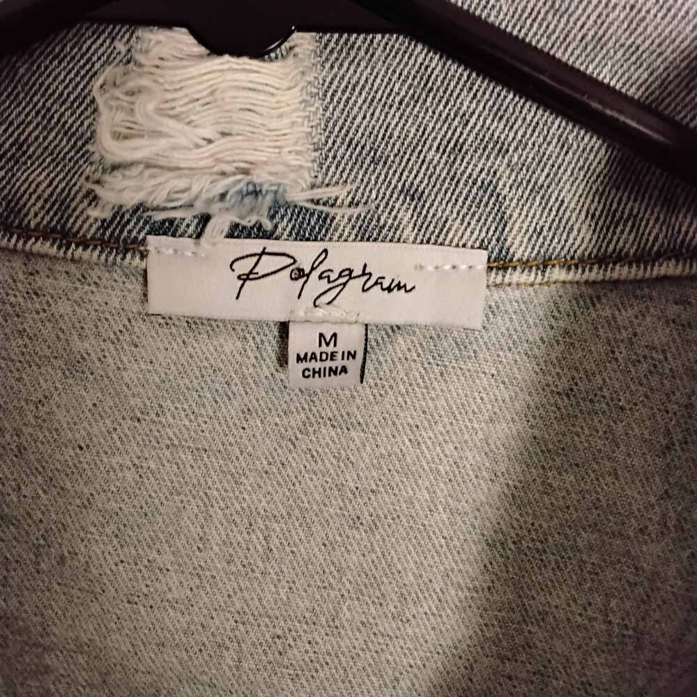 Polagram Womens M Southwestern Tapestry Denim Jacket Aztec Print Mixed Media - Picture 3 of 8